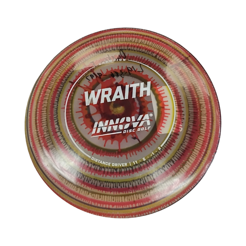 Vist Large View of Product Image Which is Used Innova CHAMPION WRAITH Disc Golf Driver Red 174g