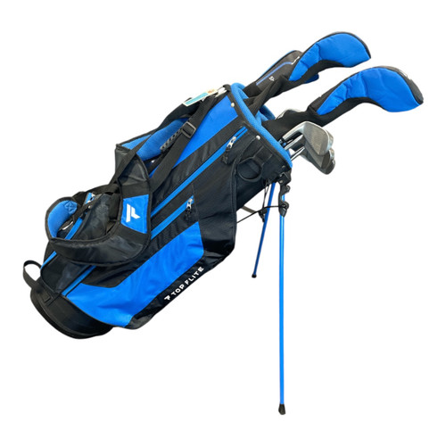 Vist Large View of Product Image Which is Used Top Flite Ti-Matrix golf set in blue stand bag