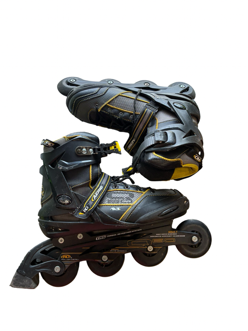 Vist Large View of Product Image Which is Used RollerDerby AERIO Senior Roller Quad Skates Black Senior 10
