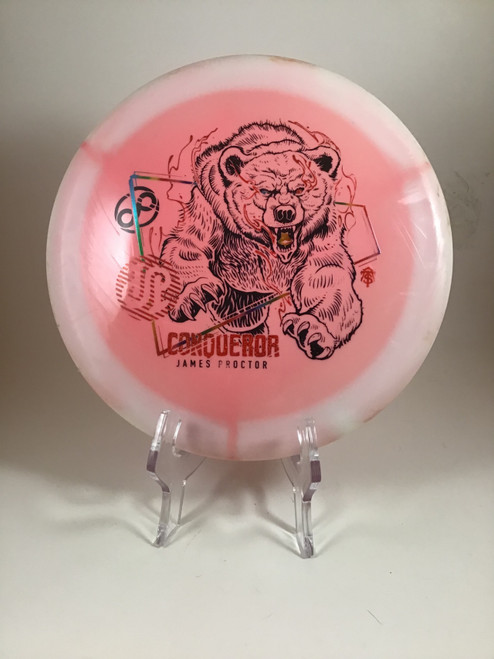 Vist Large View of Product Image Which is Used Innova HALO STAR CONQUEROR Disc Golf Driver Pink 175g