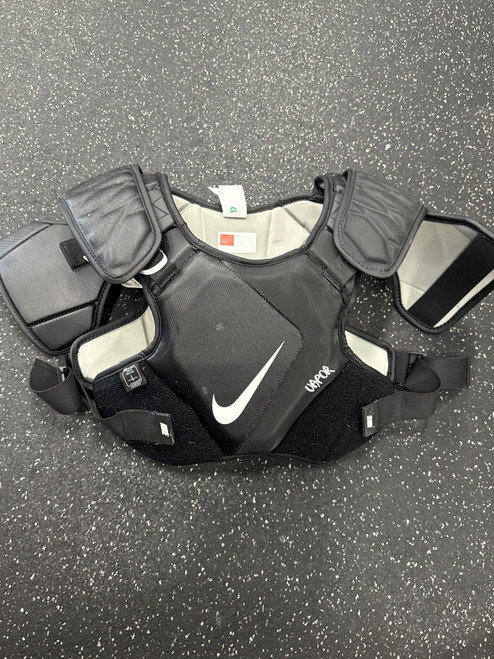 Vist Large View of Product Image Which is Used Nike VAPOR Lacrosse Shoulder Pads Black LG