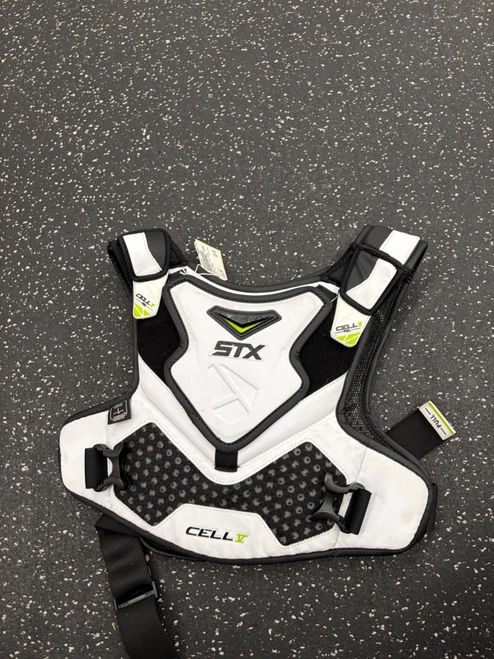 Vist Large View of Product Image Which is Used East Coast Dyes ECHO Lacrosse Arm Pads/Guards White SM