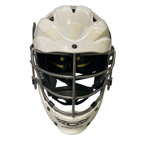Vist Large View of Product Image Which is Used Cascade CS-R Lacrosse Helmet White One Size