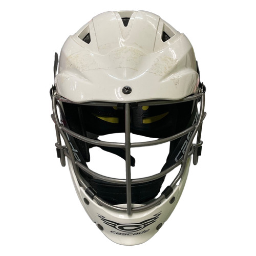 Vist Large View of Product Image Which is Used Cascade CS-R Lacrosse Helmet White One Size