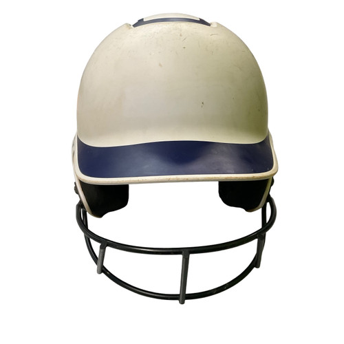 Vist Large View of Product Image Which is Used Mizuno F6 Batting Helmet w/Mask White S/M