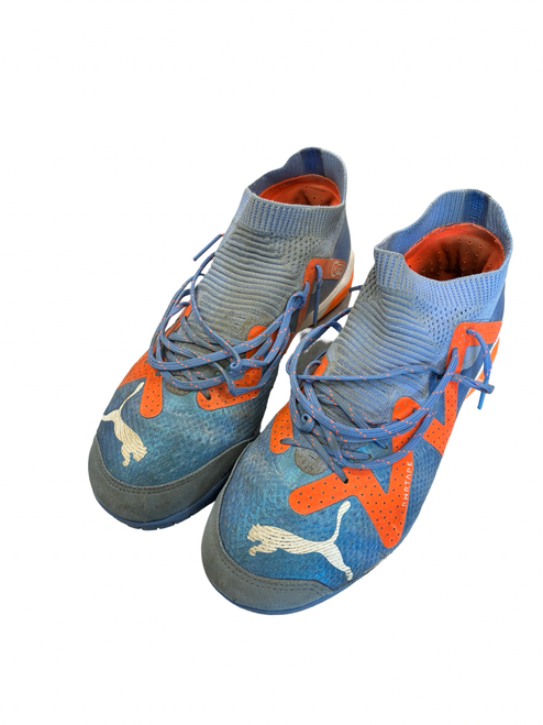 Vist Large View of Product Image Which is Used Puma Soccer Indoor Shoes Royal Blue Senior 7
