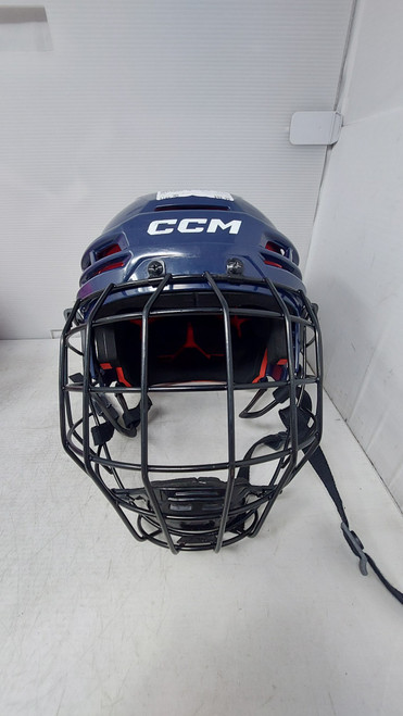 Vist Large View of Product Image Which is Used CCM TACKS 70 Helmet Cage Combo Navy Blue MD