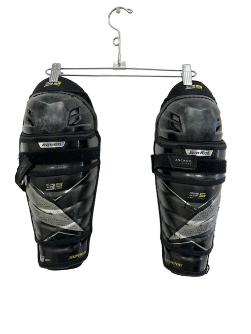 Vist Large View of Product Image Which is Used Bauer Supreme 35 Pro 11" Intermediate Hockey Shin Guards