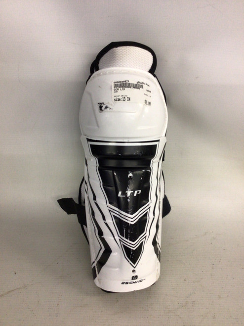 Vist Large View of Product Image Which is Used CCM LTP Youth Shin Guards White 13"