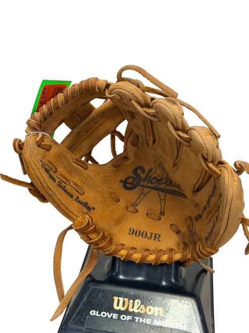 Vist Large View of Product Image Which is Used SHOELESS JOE 900JR Leather Junior Baseball Glove RH Throw Brown 9"