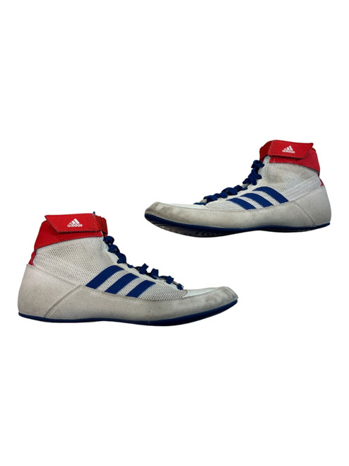 Vist Large View of Product Image Which is Used Adidas Wrestling Shoes White Senior 6