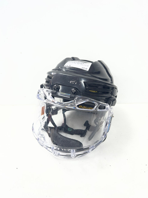 Vist Large View of Product Image Which is Used Bauer RE-AKT 100 YTH W/FISHBOWL Helmet Full Visor Combo Black XS