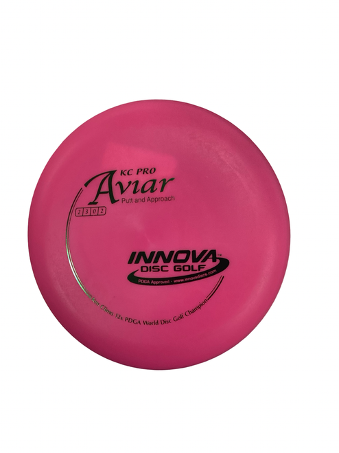 Vist Large View of Product Image Which is Used Innova KC PRO AVIAR Disc Golf Putter Pink