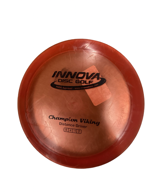 Vist Large View of Product Image Which is Used Innova CHAMPION VIKING Disc Golf Driver Red