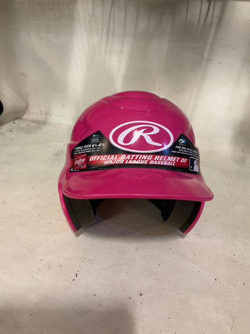 Vist Large View of Product Image Which is Used Rawlings BATTING HELMET 6 1/4-6 7/8 Batting Helmet No Mask Pink SM