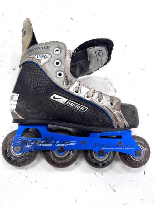 Vist Large View of Product Image Which is Used Bauer TEMPO Junior Skates Black Junior 02