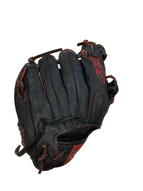 Vist Large View of Product Image Which is Used Rawlings R9 SERIES BB/SB Glove RH Throw Black 11 1/4"
