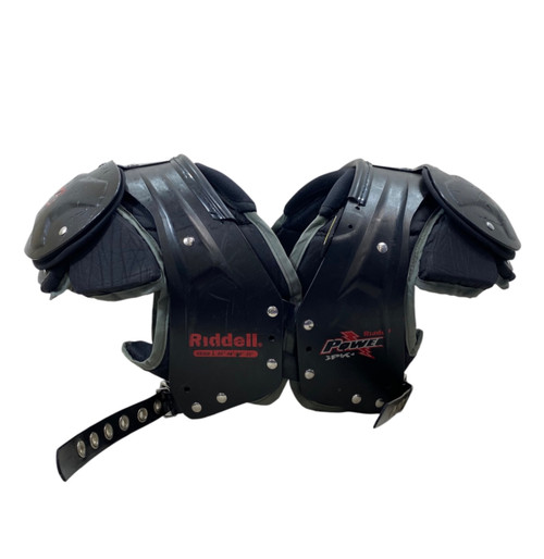 Vist Large View of Product Image Which is Used Riddell POWER JPK FB Shoulder Pads Black LG