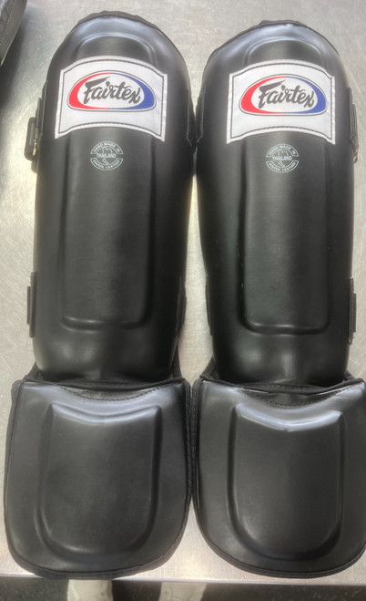 Vist Large View of Product Image Which is Used Martial Arts Shin Pads Black Senior