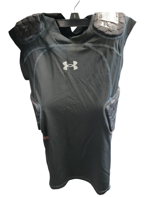Vist Large View of Product Image Which is Used Under Armour PADDED SHIRT SMALL FB Top Youth Black SM