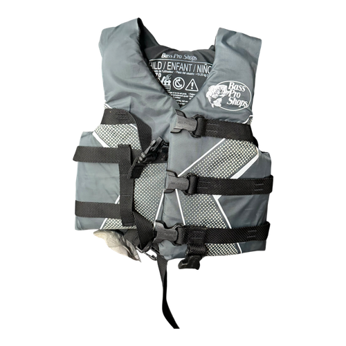 Vist Large View of Product Image Which is Used BASS PRO Child PFD Black Child 30-50