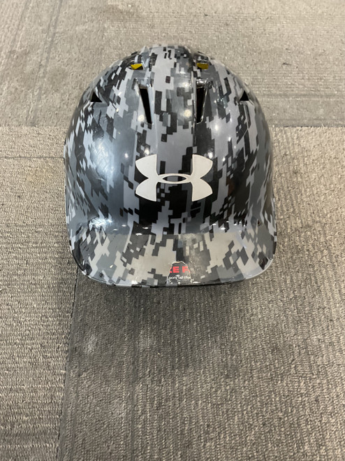 Vist Large View of Product Image Which is Used Under Armour CHARGED Batting Helmet No Mask Grey MD