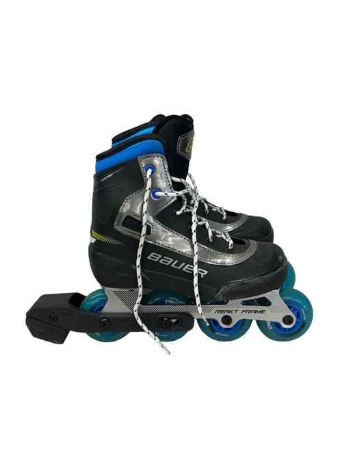 Vist Large View of Product Image Which is Used Bauer COASTER Junior Aggressive Skates Grey Junior 01