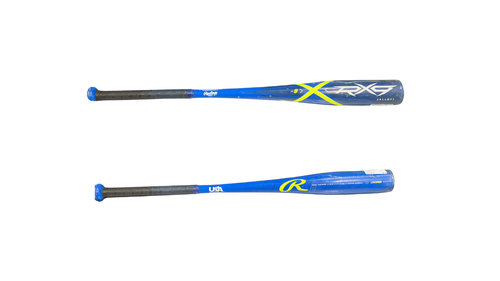 Vist Large View of Product Image Which is Used Rawlings RX9 BB/SB USA 2 5/8 Bat Royal Blue 29"
