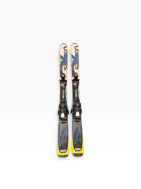 Vist Large View of Product Image Which is Used Salomon X RACE Boys DH Ski/Binding White 120 cm