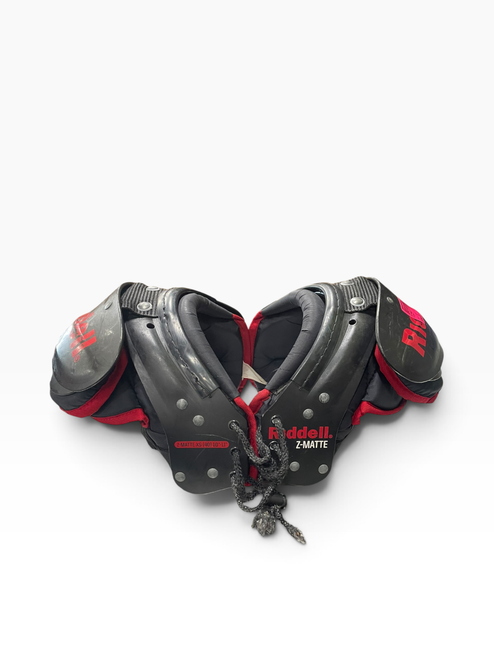 Vist Large View of Product Image Which is Used Riddell Z-MATTE FB Shoulder Pads Black XS