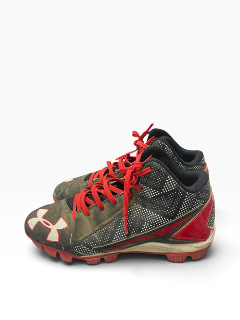 Vist Large View of Product Image Which is Used Under Armour MLB BB/SB Cleats Black Junior 05.5