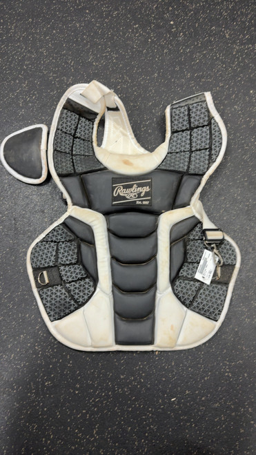 Vist Large View of Product Image Which is Used Rawlings MACH Catchers Chest Protector Black Adult