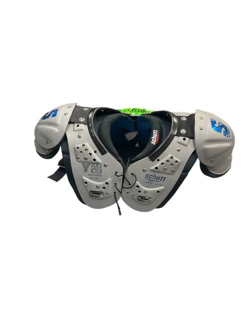 Vist Large View of Product Image Which is Used Schutt Y FLEX 4.2 FB Shoulder Pads Grey LG