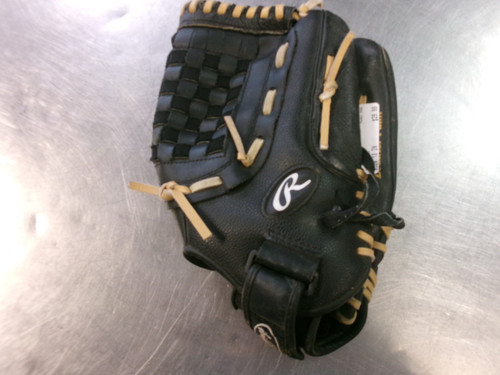 Vist Large View of Product Image Which is Used Rawlings RSB BB/SB Glove RH Throw Black 13"
