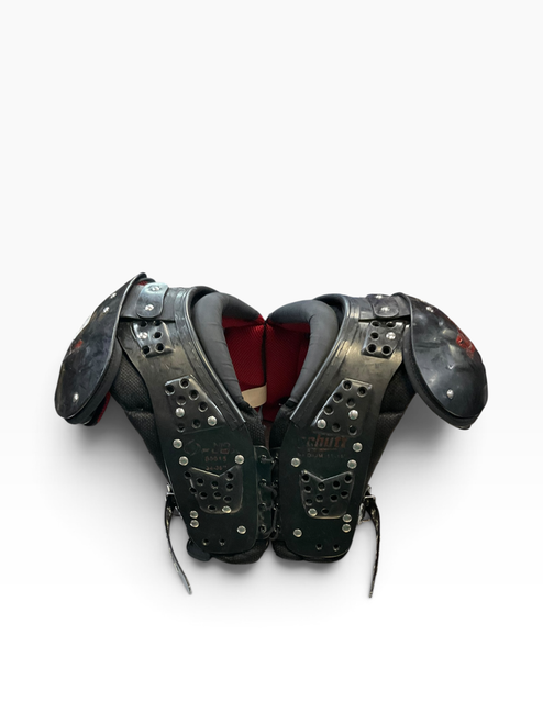 Vist Large View of Product Image Which is Used Schutt MID FLEX FB Shoulder Pads Black MD