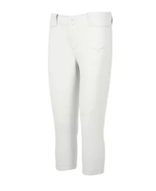 Vist Large View of Product Image Which is New GIRLS LARGE WHITE STRETCH BELTED SOFTBALL PANT