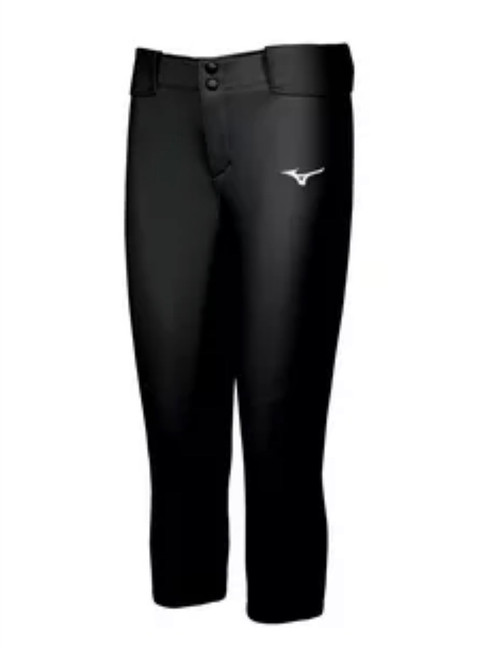 Vist Large View of Product Image Which is New GIRLS LARGE BLACK STRETCH BELTED SOFTBALL PANT