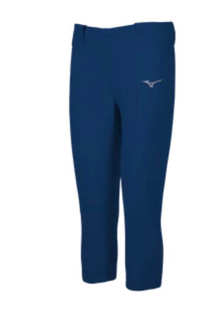 Vist Large View of Product Image Which is New GIRLS LARGE NAVY STRETCH BELTED SOFTBALL PANT
