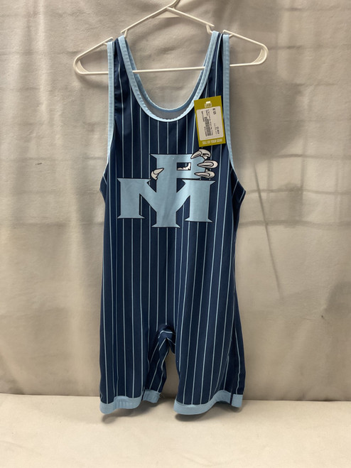 Vist Large View of Product Image Which is Used Wrestling Singlet Navy Blue LG