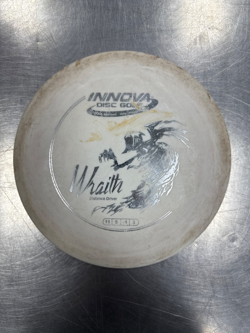 Vist Large View of Product Image Which is Used Innova DX WRAITH Disc Golf Driver White