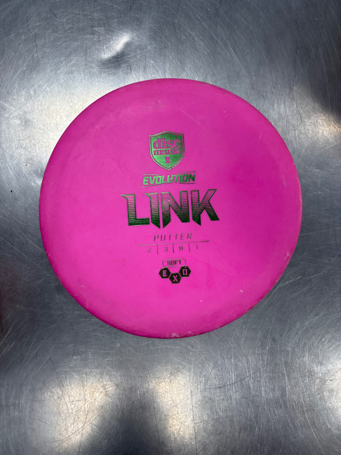 Vist Large View of Product Image Which is Used Discmania EVOLUTION EXO SOFT LINK Disc Golf Putter Pink