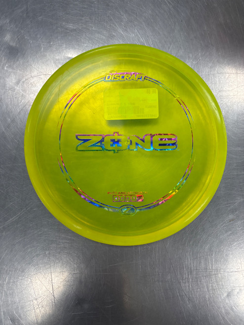 Vist Large View of Product Image Which is Used Discraft Z ZONE Disc Golf Putter Yellow