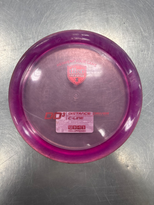 Vist Large View of Product Image Which is Used Discmania C-LINE DD3 Disc Golf Driver Purple