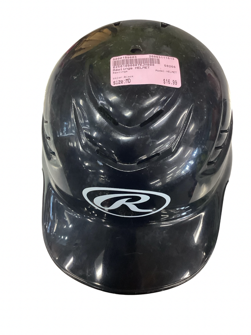 Vist Large View of Product Image Which is Used Rawlings HELMET Batting Helmet No Mask Black MD