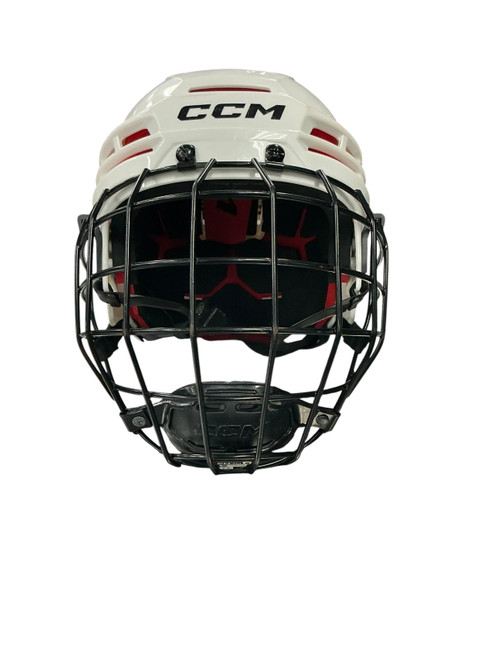 Vist Large View of Product Image Which is Used CCM TACKS 70 Helmet Cage Combo White SM