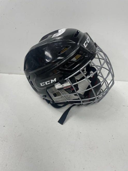 Vist Large View of Product Image Which is Used CCM TACKS 110 Helmet Cage Combo Black SM