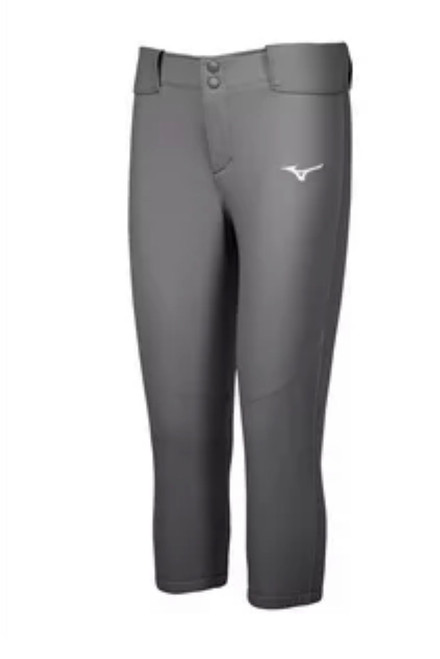 Vist Large View of Product Image Which is New WOMEN CHARCOAL MEDIUM STRETCH BELTED SOFTBALL PANT