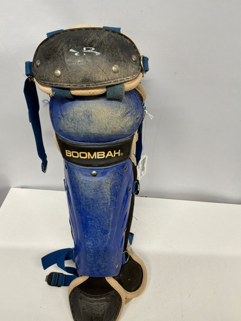 Vist Large View of Product Image Which is Used BoomBah BLUE SHINGUARDS Catchers Leg Guards Royal Blue Junior