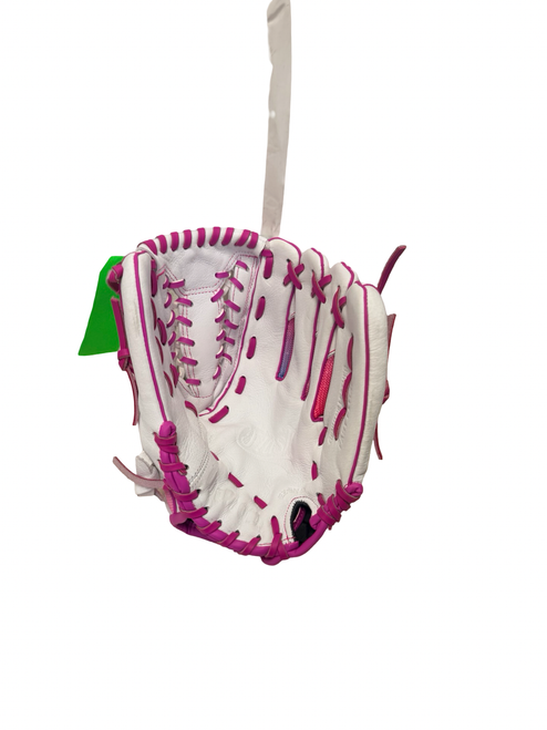 Vist Large View of Product Image Which is New Wilson FLASH A04RF2612 Fastpitch Softball Glove RH Throw Pink And White 12" - No Tags