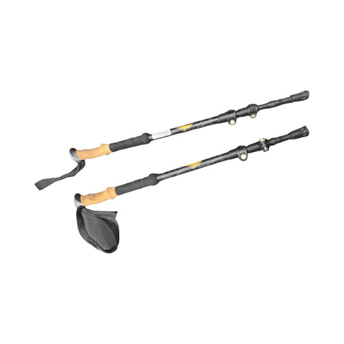 Vist Large View of Product Image Which is Used CASCADE MOUNTAIN TECK ADJUSTABLE POLES Mens DH Ski Pole Black Snow Shoe Pole
